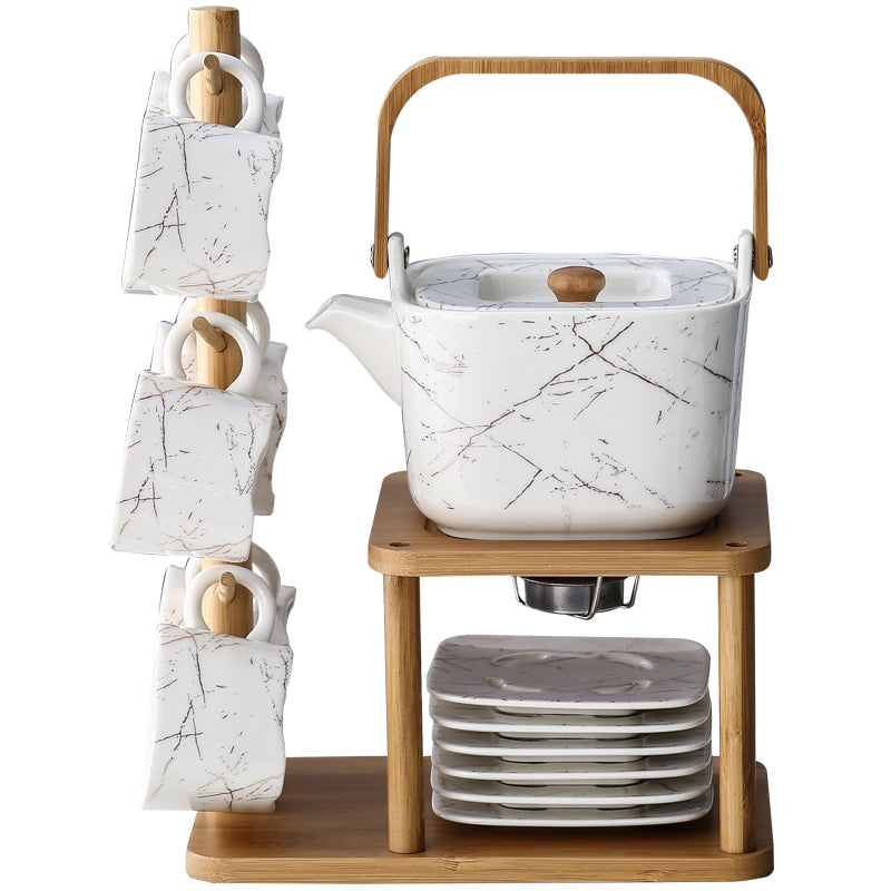 Tea/Coffee Set With Stand Rack