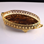 Oval Handle Metal Serving Tray